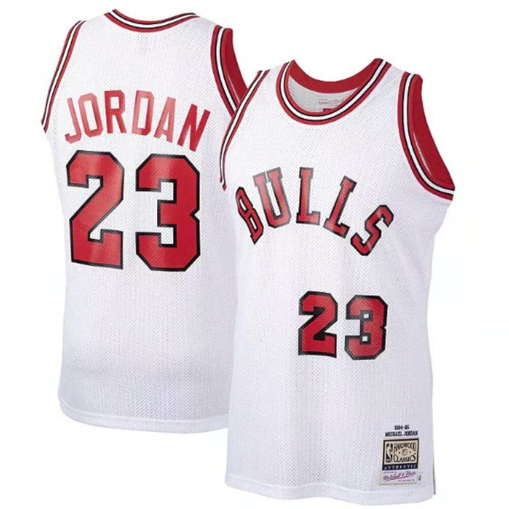 Men's Mitchell & Ness Michael Jordan White Chicago Bulls Rookie Authentic Jersey